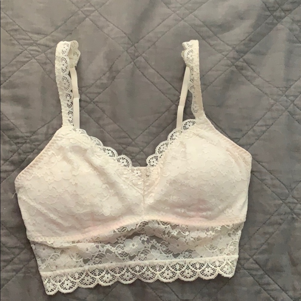 white lace bralette